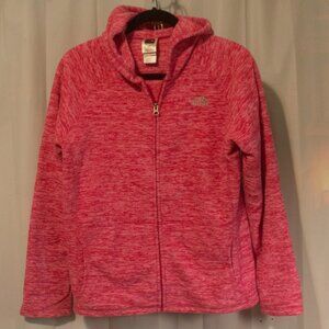 The North Face Full-Zip Pink Fleece Hooded Jacket Girls XL (18)